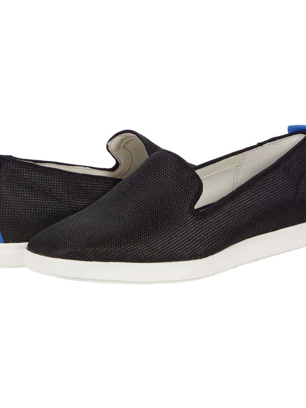 Franco Sarto Boston3 Black Slip-On Loafers with White Sole